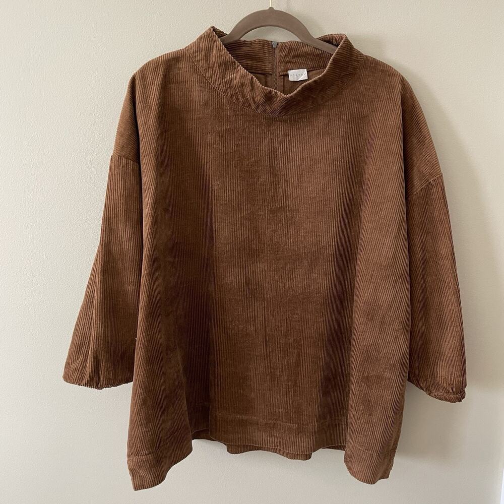 Poetry Corduroy Mock Neck Top